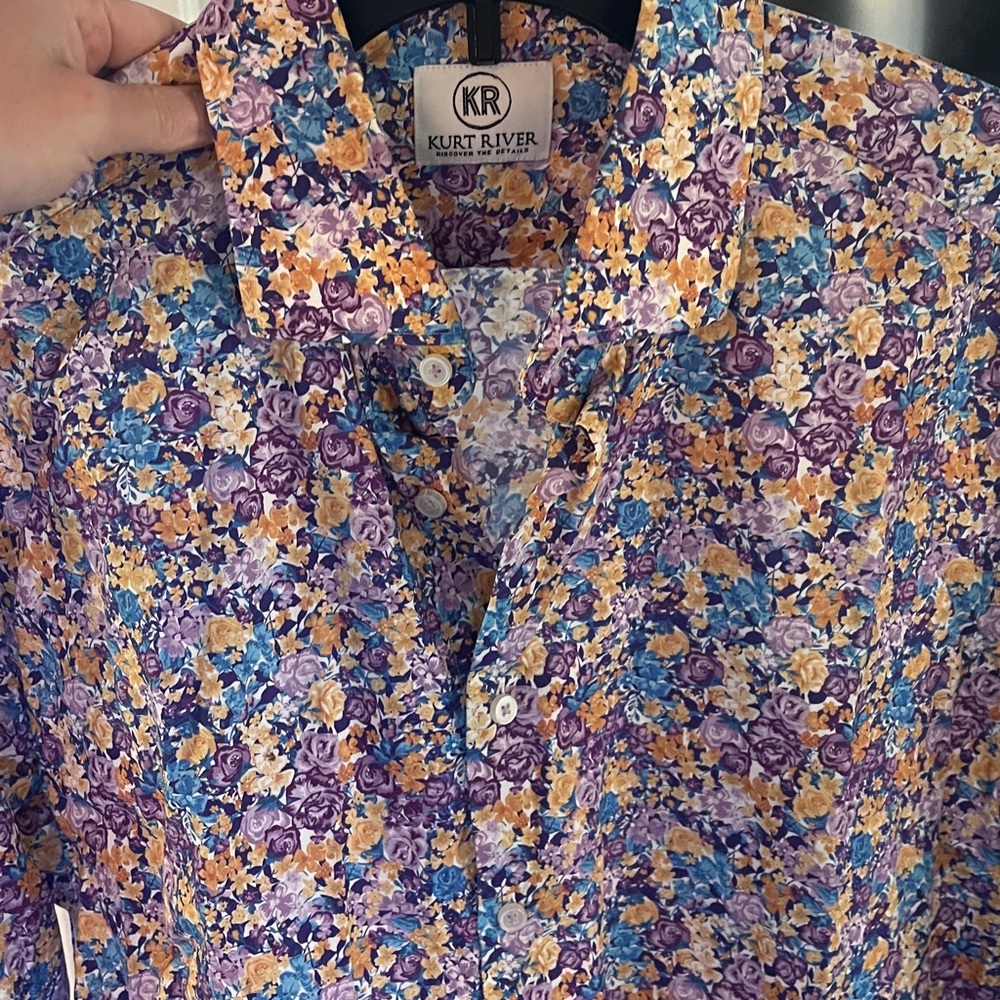 Kurt River Floral Button Down Long Sleeve Shirt